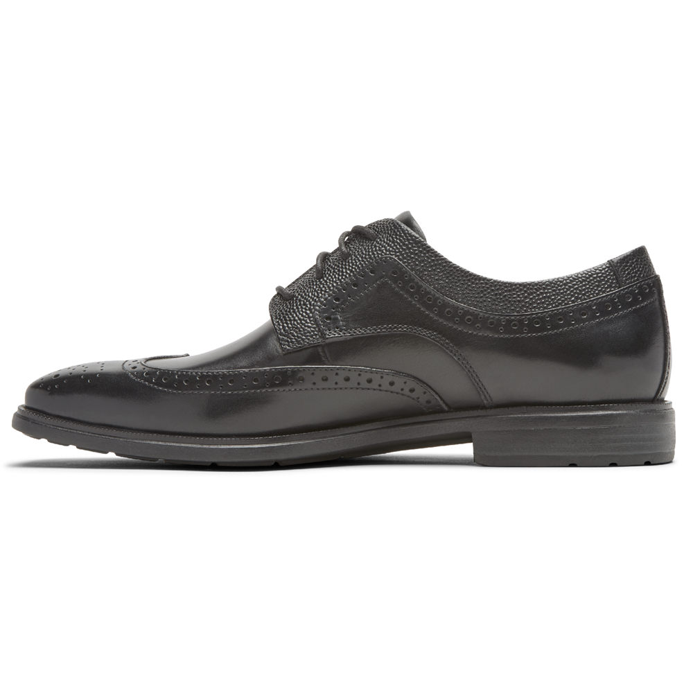 Sapatos Lace Ups Rockport Homem Pretas - Farrow Wingtip - 38716FGWZ